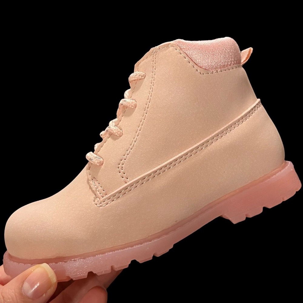OshKosh BGosh Judi Toddler/Little Girl's Ankle Boots Size 9 -12 Light Pink